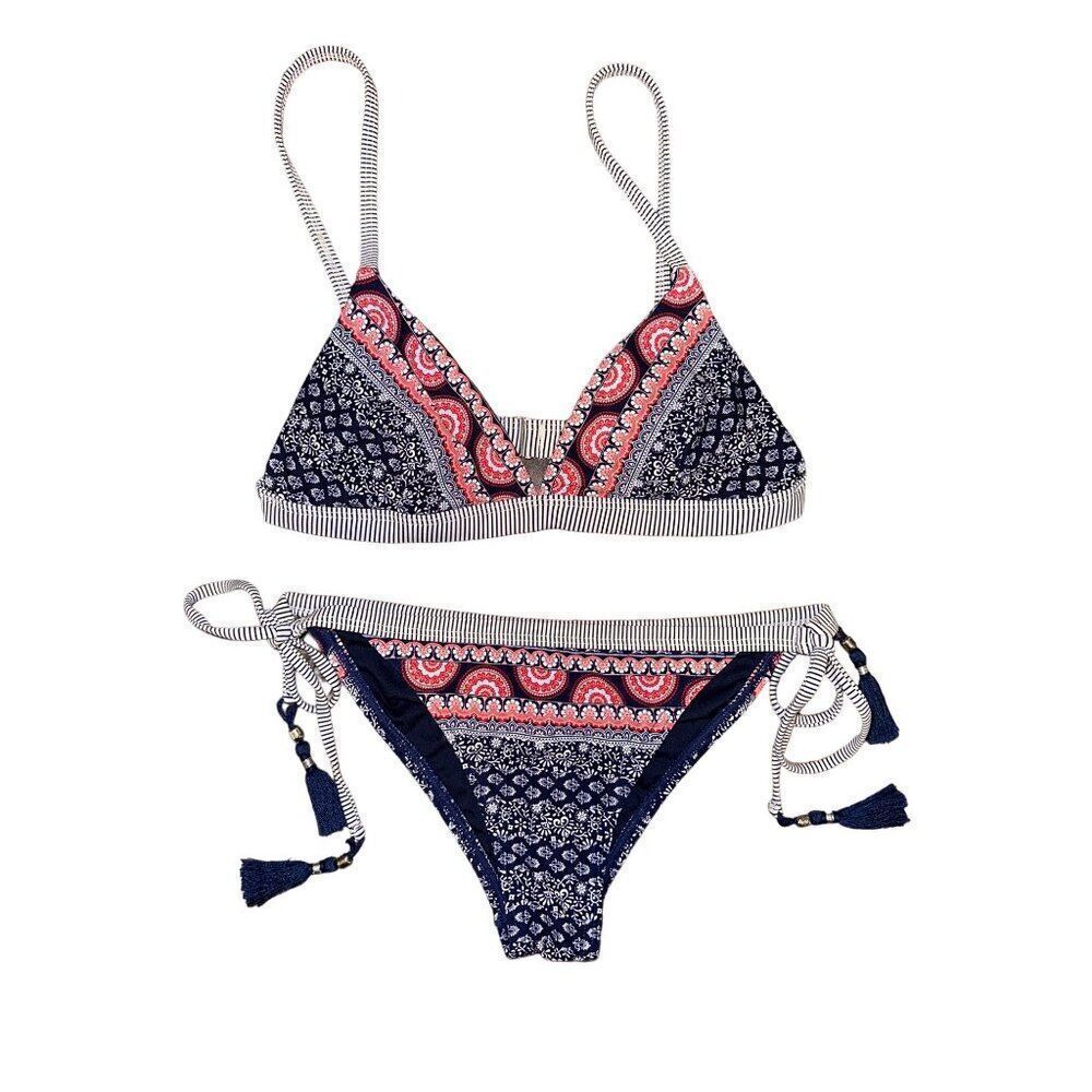 SUNSEEKER BUDAPEST BIND TIE SIDE PANT BIKINI‎ - INK Size Small